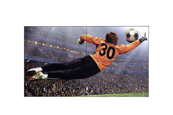LG 49VL5G-M 49"  FHD Slim Bezel Video Wall Front View Display On with Content 2 x 2