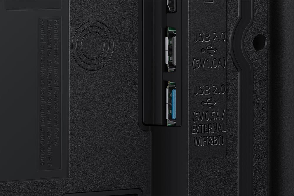 Samsung OH24B 24" Outdoor Display USB Ports Close Up