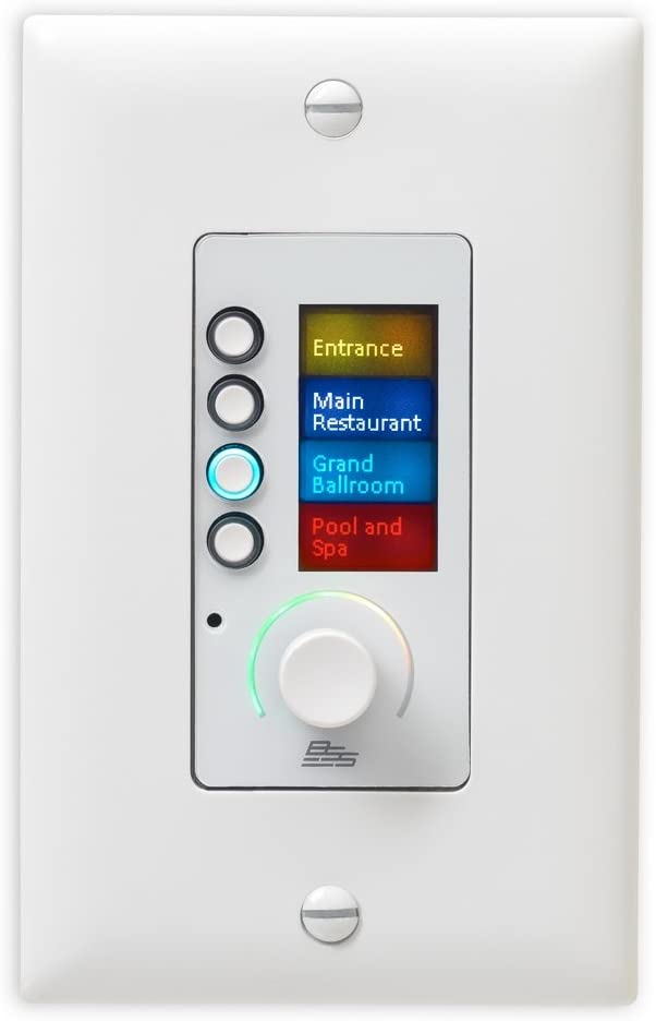 Harman BSS EC-4BV-WHT-US Ethernet Controller with 4 Buttons Volume Control (White)