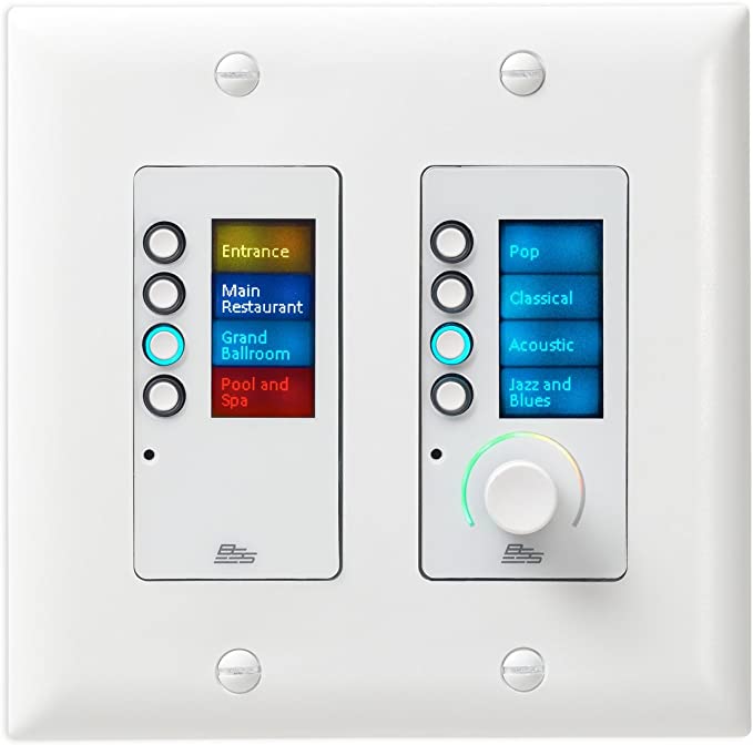 Harman BSS EC-8BV-US-WHT Ethernet Controller with 8 Buttons Volume Control (White)