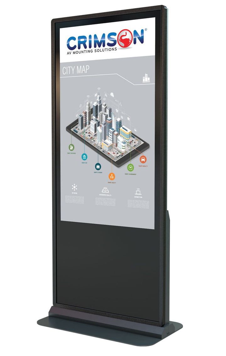 Crimson KFP Series All-in-One kiosks with media players, LED display, and optional touchscreen included