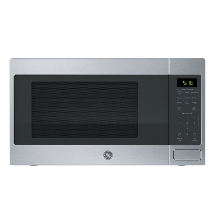 GE GCST16S1WSS 1.6 Cu. Ft. Capacity Countertop Microwave Oven in Stainless Steel with 1-Year Warranty