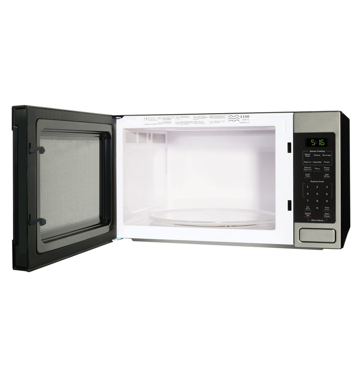 GE GCST16S1WSS 1.6 Cu. Ft. Capacity Countertop Microwave Oven in Stainless Steel with 1-Year Warranty