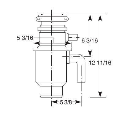 GE Appliances GFC325N - 1/3 HP Continuous Feed Garbage Disposer
