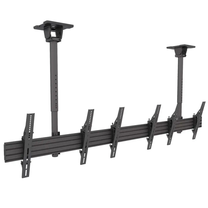 Kanto MBC311T Menu Board Ceiling Mount System for 3 Screens (Portrait or Landscape), up to 600x 400 VESA, 66lbs
