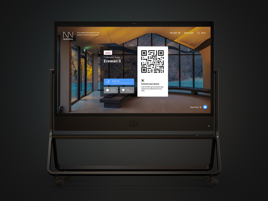NodesNow 86" interactive 4k Precise Touch whiteboard with built in camera, mic and speaker