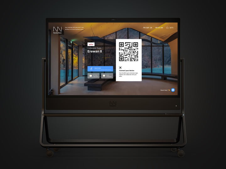 NodesNow 86" interactive 4k Precise Touch whiteboard with built in camera, mic and speaker