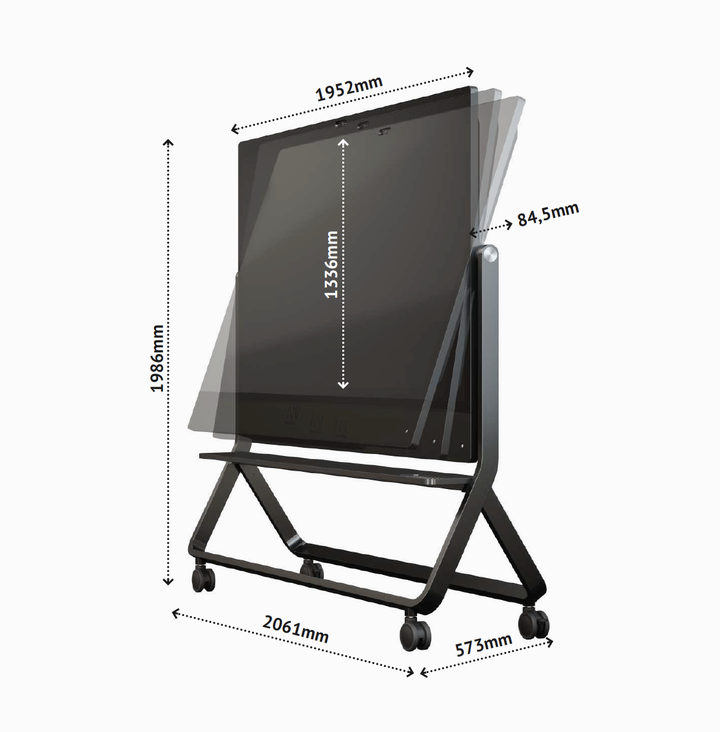 NodesNow 86" interactive 4k Precise Touch whiteboard with built in camera, mic and speaker