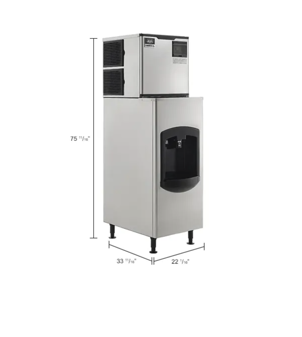 Nexel WB243319  Ice Dispenser with Ice Machine & Bin, Air Cooled, 350 lbs and 24 hour production