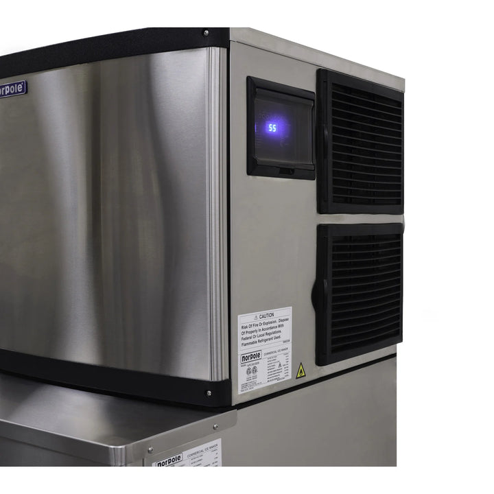 Norpole NPCIM350 350 lb. Ice Maker Head and Ice Dispensing Bin