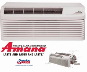 Amana PTC123G35QXXX Electric PTAC 11700 BTU 230/208 3.5kW 10.4EER with 5-Year Warranty