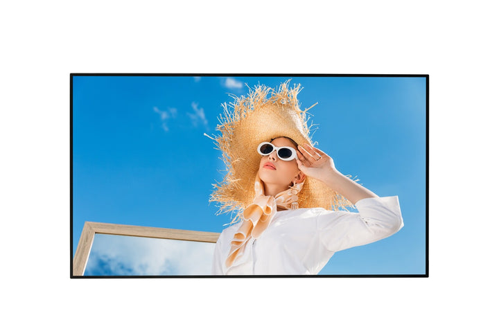 LG 75XS4G-B 75" UHD Window Facing High Brightness Display Front View Display On with Content