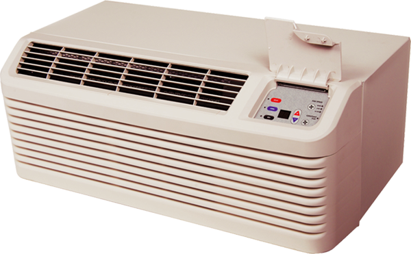 Amana PTC094G50AXXX 9,000 BTU PTAC with 5.0 kW Electric Heater, and 265 Voltage