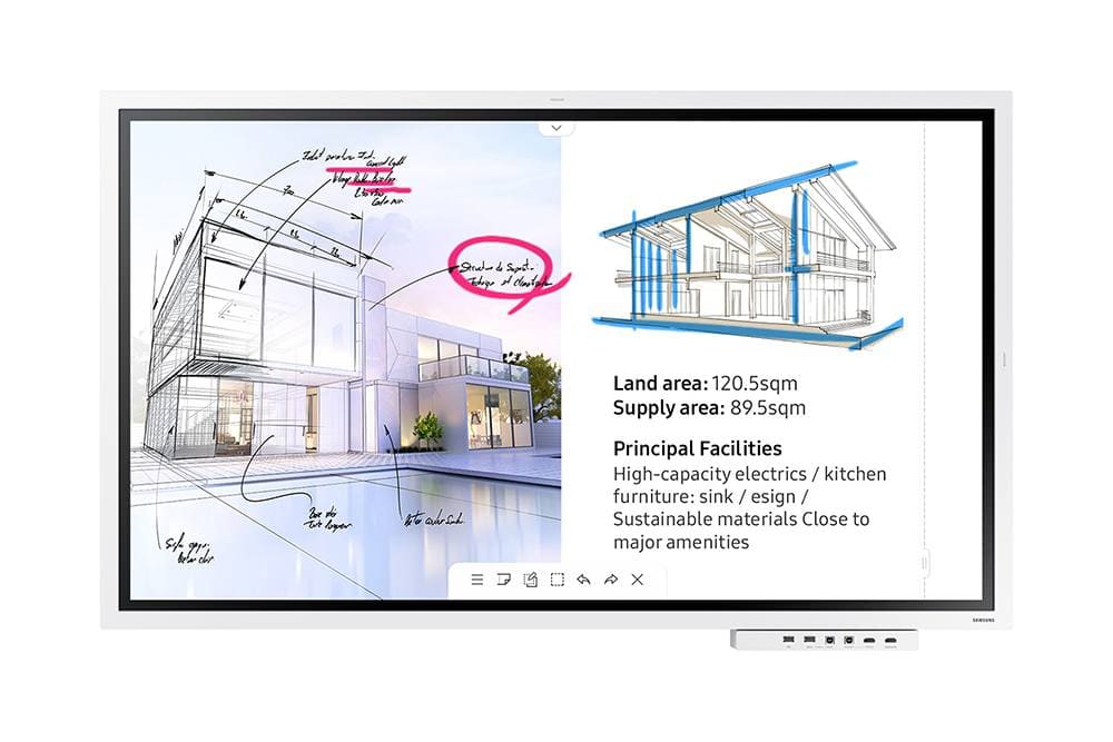 Samsung Flip 2 WM65R 65" Diagonal Class WMR Series LED Display Front View