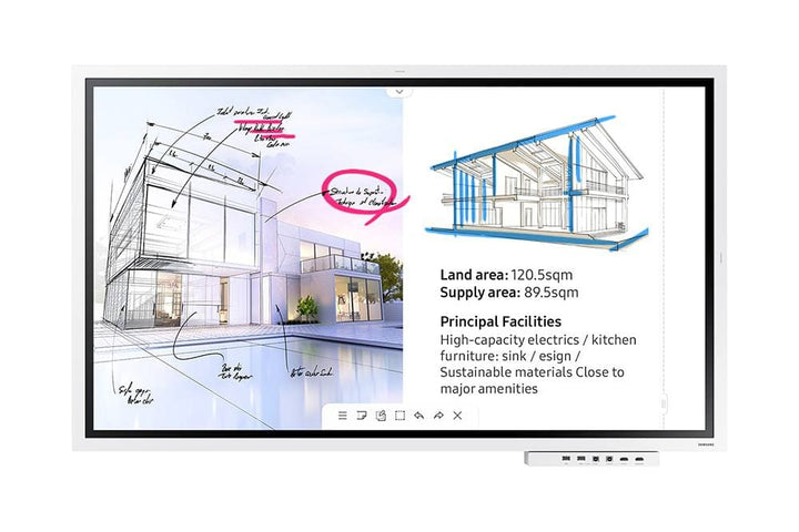 Samsung Flip 2 WM65R 65" Diagonal Class WMR Series LED Display Front View