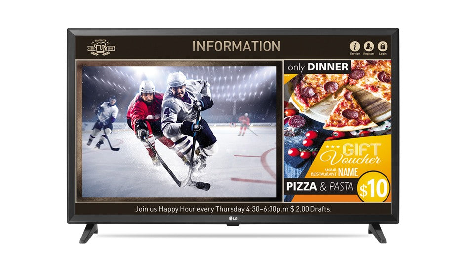 LG 43LW540S SuperSign Direct LED with Built-in Speakers and TV Tuner, USB Plug and Play, Real Time Clock, and Network Time Protocol