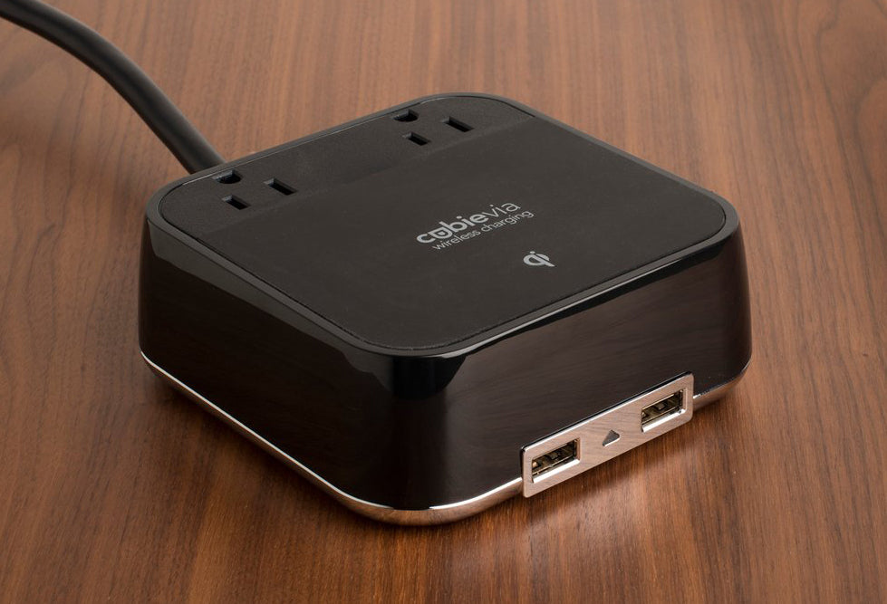 Brandstand BPEVA CubieVia Power Hub with 2 USB, Tabletop Wireless Charging, 1-Year Warranty