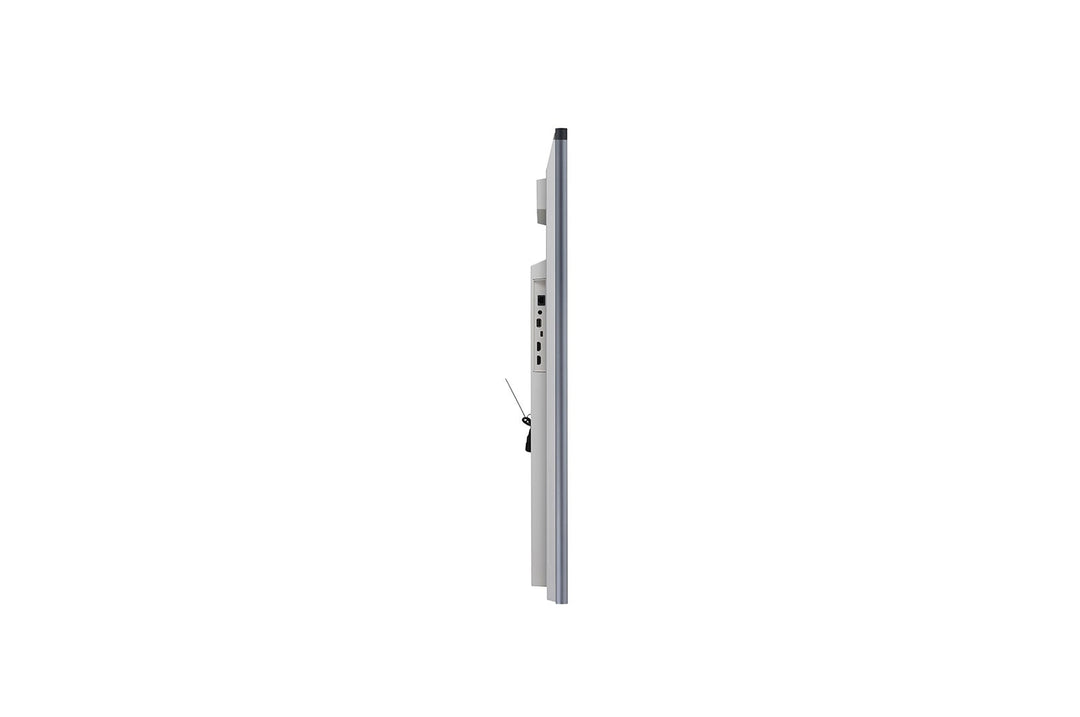 LG 55CT5WJ 55” One:Quick Works All-in-One Meeting & Screenshare Solution with Camera for Video Conferencing Right Side View with Ports
