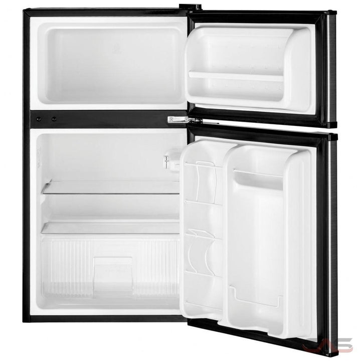 GE Appliances GDE03GLKLB Compact Refrigerator Freezer 3.1 Cu. Ft with 1-Year Warranty