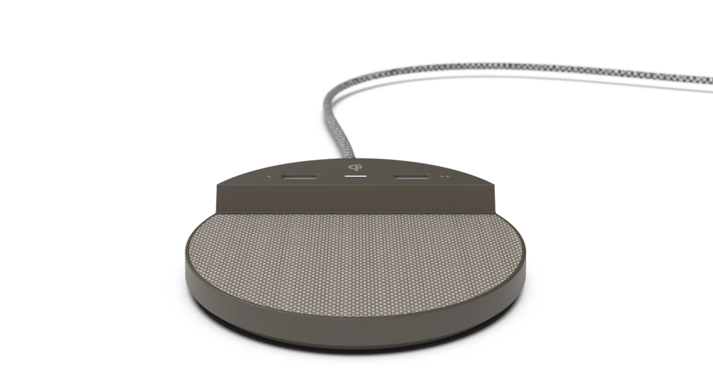 Nonstop NSC-GF Station C with 2 USB, Wireless Charging, Charcoal, 1-Year Warranty