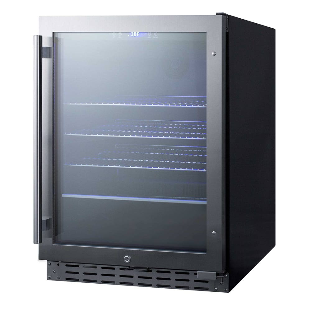 Summit ALBV2466 Commercial Beverage Center, 4.2 Cu. Ft., Glass Door, and 1-Year Warranty