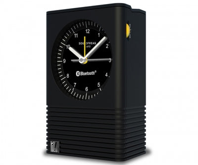 Teleadapt TA-14H-BK SoundRise Black Alarm Clock with 2 USB, Bluetooth, 1-Year Warranty