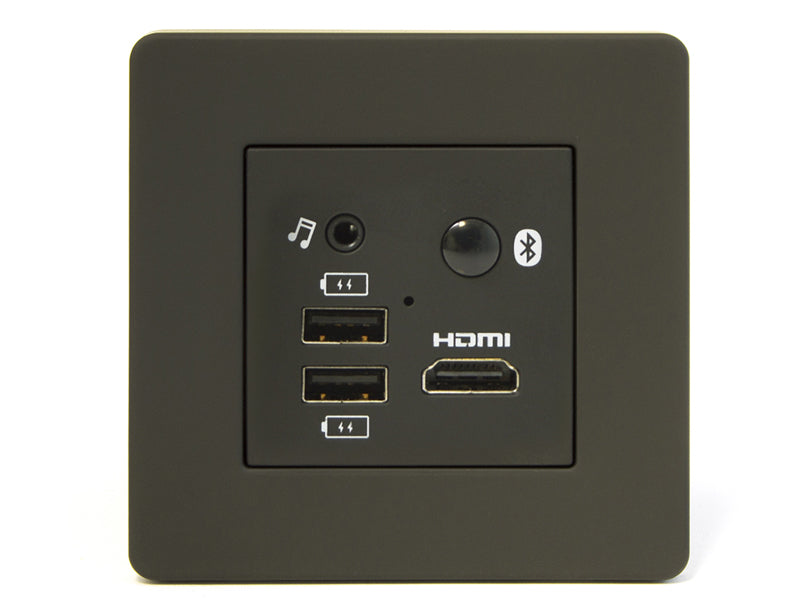 Teleadapt TA-3360 MediaHub with 2 USB, UHD 4K, HDMI 2.0, Aux, Black, 1-Year Warranty