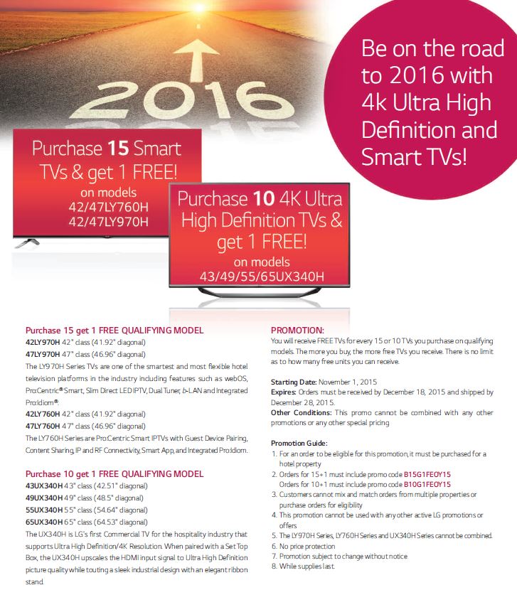 LG Pro Idiom UHD/SMART TV Promotion