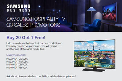 Samsung Hospitality TV Promotions