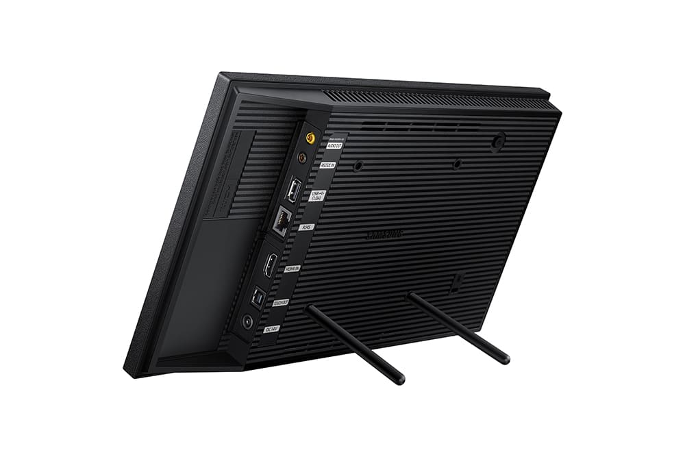 Samsung QB13R-T 13" Touch-Enabled Small Display rear with stand back of display