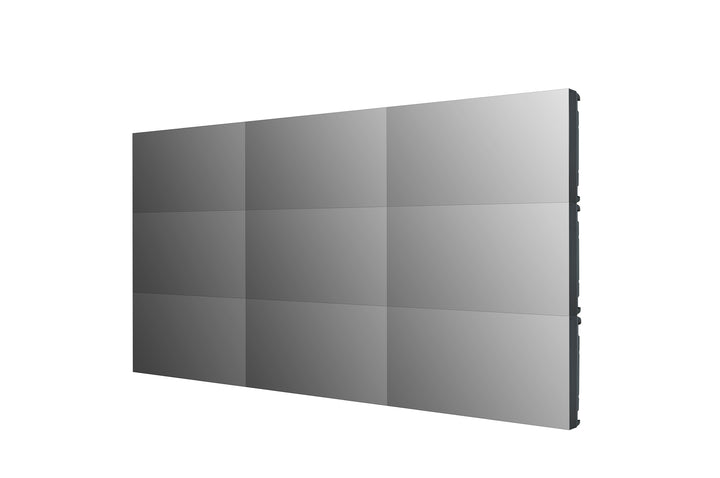LG 55VSM5J 55" FHD 0.44mm Even Bezel Video Wall Tilted Left View 3 x 3