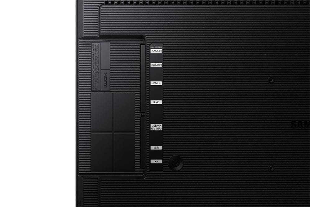Samsung QB24R-TB 24" Touch-Enabled Small Display rear ports close up