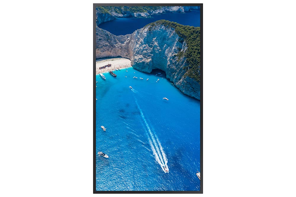 Samsung OM75A 75" Outdoor Display Front View Portrait