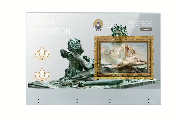 LG 55EW5TK-A 55" Transparent OLED Touch Signage with 400 nit Brightness, 18/7 Runtime and 3 Year Warranty