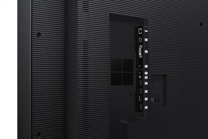 Samsung QB98T-B 98" UHD Display ports close up 