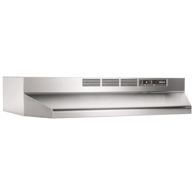 Broan 24-Inch Ductless Under-Cabinet Range Hood, Stainless Steel with 1 year warranty