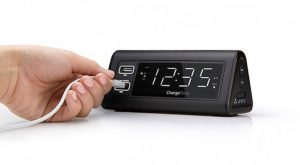 TeleAdapt TA-7830-A00 ChargeTime Alarm Clock with 2 USB, 1-Year Warranty