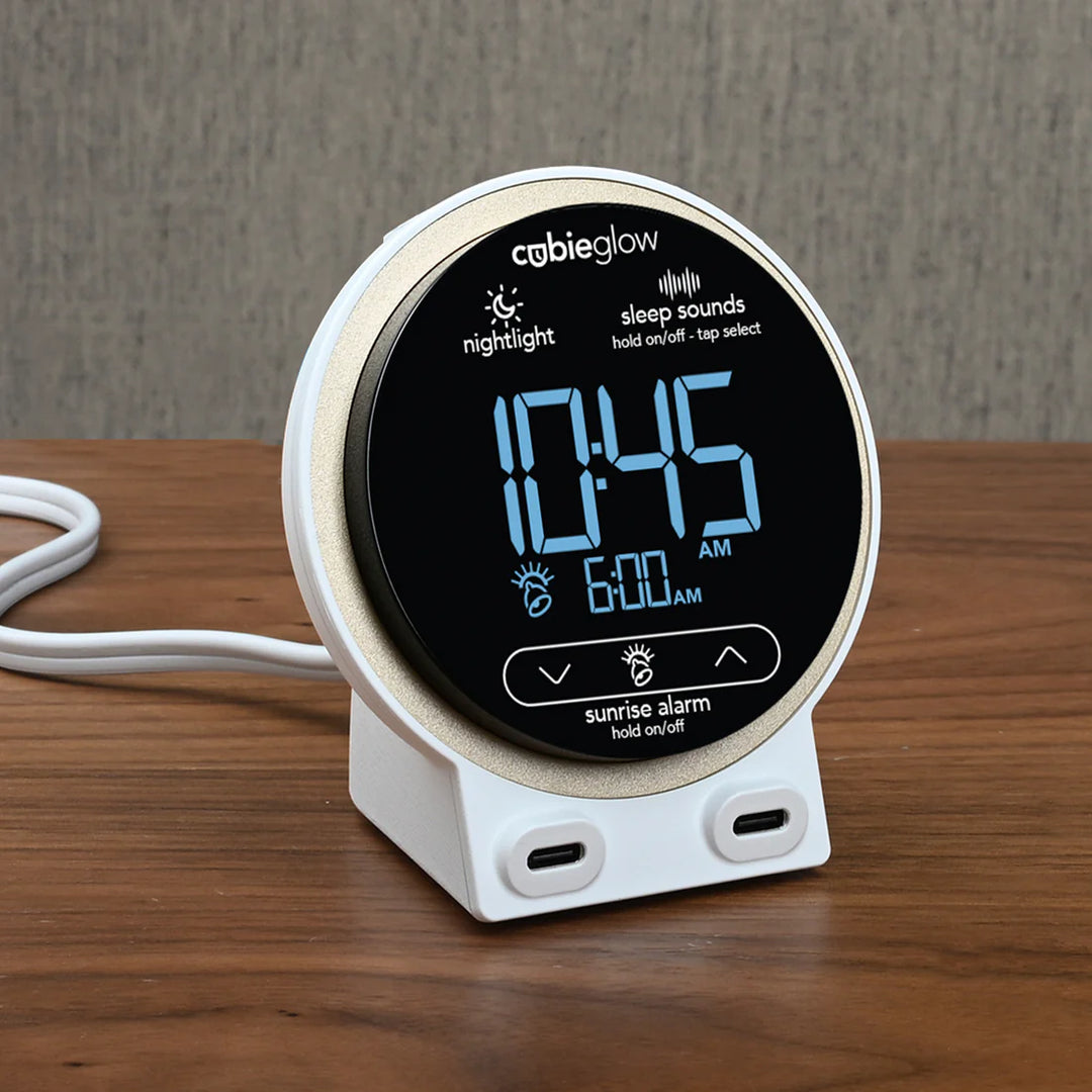 Brandstand CubieGlow Sunrise Alarm Clock with 2 USB-C Charging Ports and Nightlight