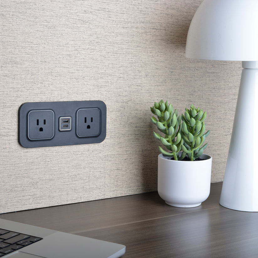 Brandstand BPEMD2 CubieMod Recessed Flush Mount Power Strip with Outlets and USB Ports 1-Year Warranty