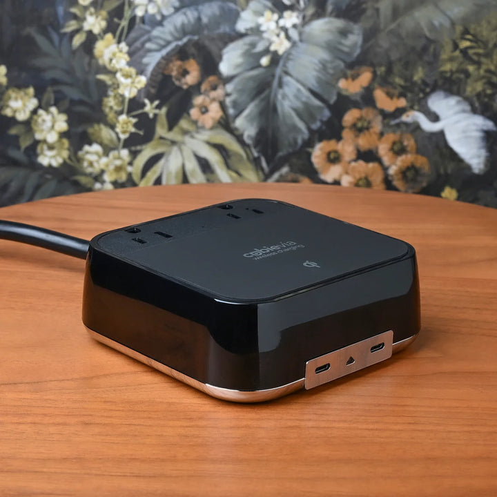 Brandstand BPEVA CubieVia Power Hub with 2 USB, Tabletop Wireless Charging, 1-Year Warranty
