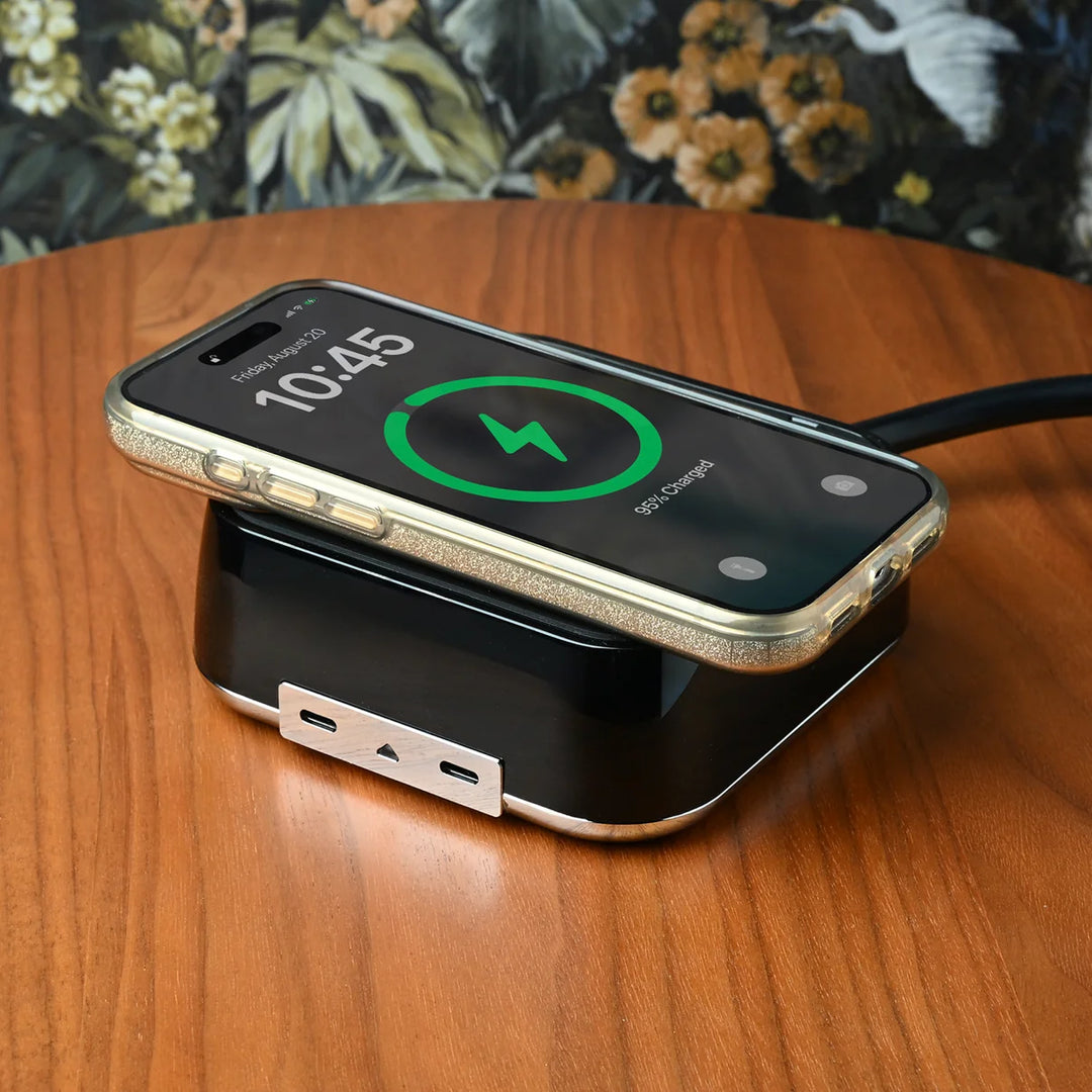 Brandstand BPEVA CubieVia Power Hub with 2 USB, Tabletop Wireless Charging, 1-Year Warranty