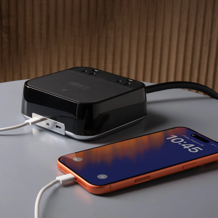 Brandstand BPEVA CubieVia Power Hub with 2 USB, Tabletop Wireless Charging, 1-Year Warranty