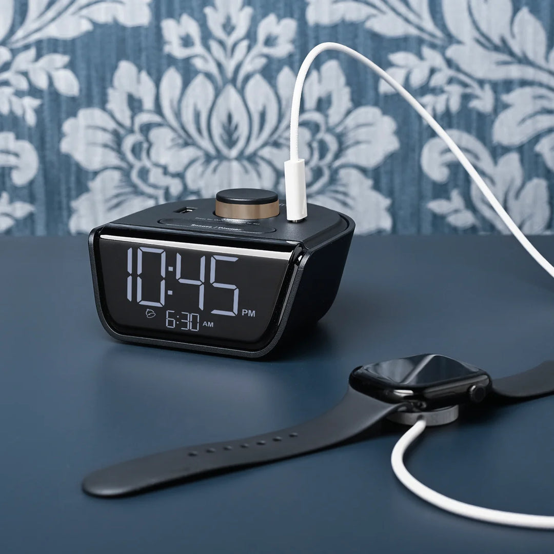 Brandstand BPECW CubieWink Alarm Clock with 2 USB, Battery Backup, 1-Year Warranty