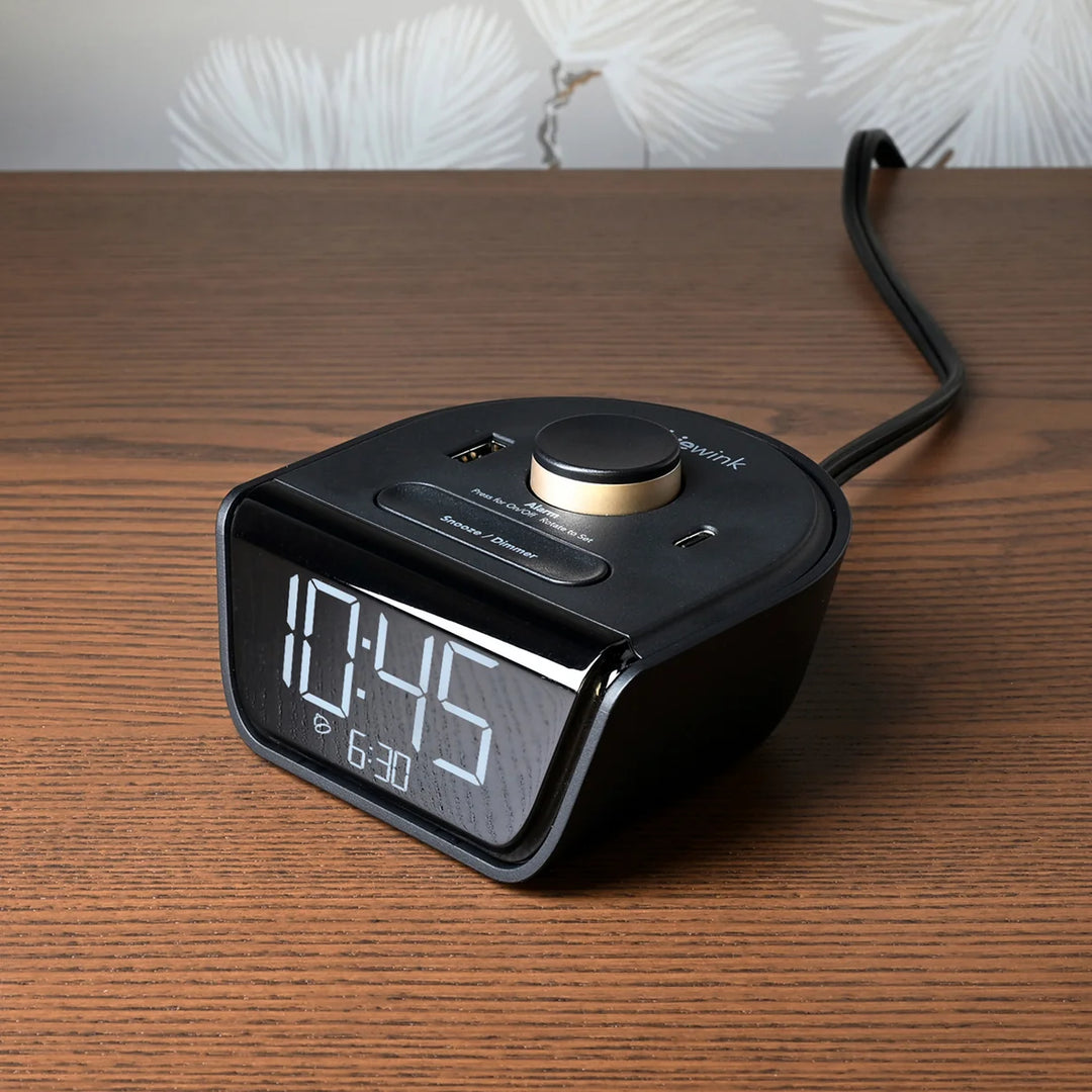 Brandstand BPECW CubieWink Alarm Clock with 2 USB, Battery Backup, 1-Year Warranty