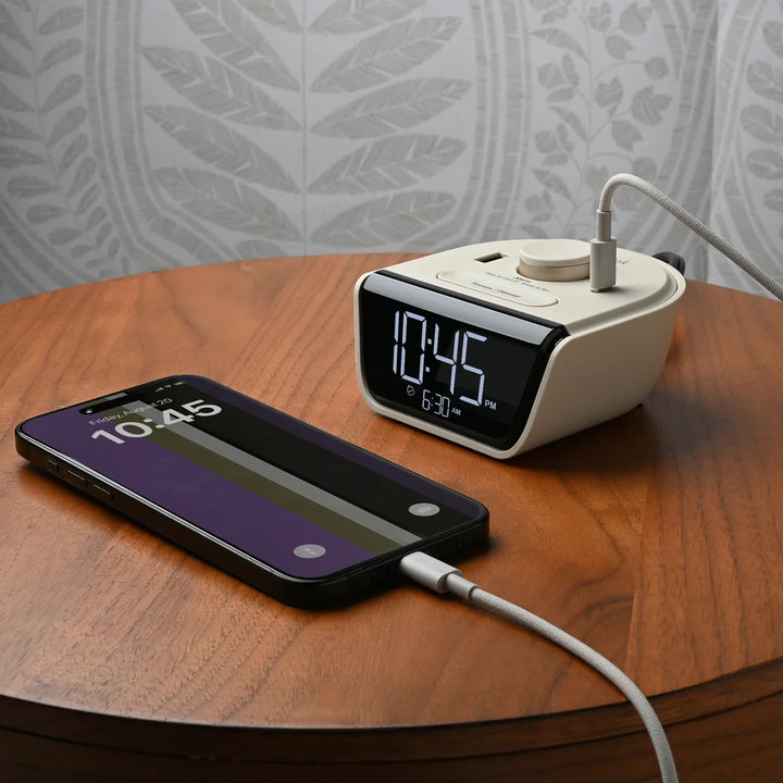 Brandstand BPECW CubieWink Alarm Clock with 2 USB, Battery Backup, 1-Year Warranty