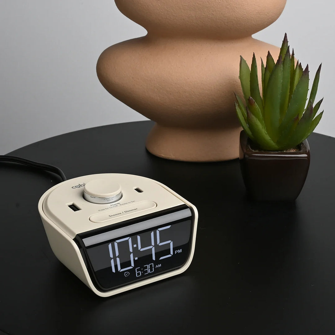 Brandstand BPECW CubieWink Alarm Clock with 2 USB, Battery Backup, 1-Year Warranty