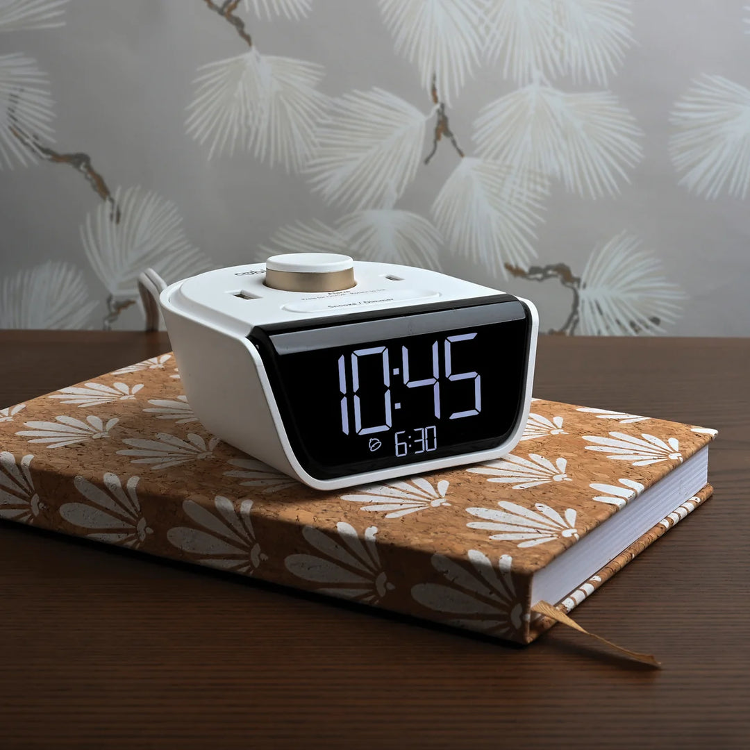 Brandstand BPECW CubieWink Alarm Clock with 2 USB, Battery Backup, 1-Year Warranty