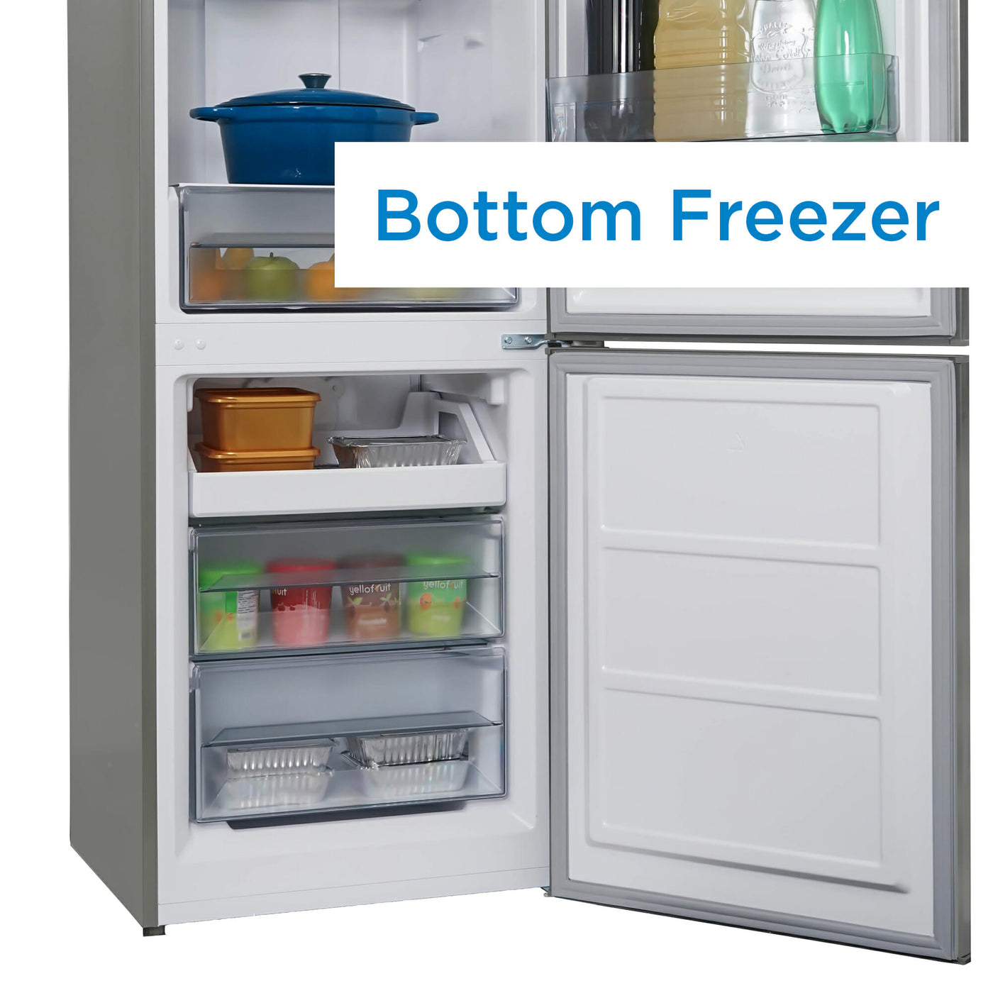 Danby DBMF100B1SLDB 10.3 cu. ft. Bottom Freezer Apartment Size Fridge in Stainless Steel with 1 year warranty