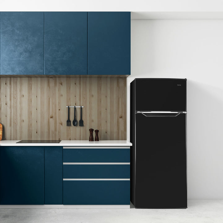 Danby DPF074B2BDB-6 7.4 cu ft. Apartment Size Fridge Top Mount in Black with 1 year warranty