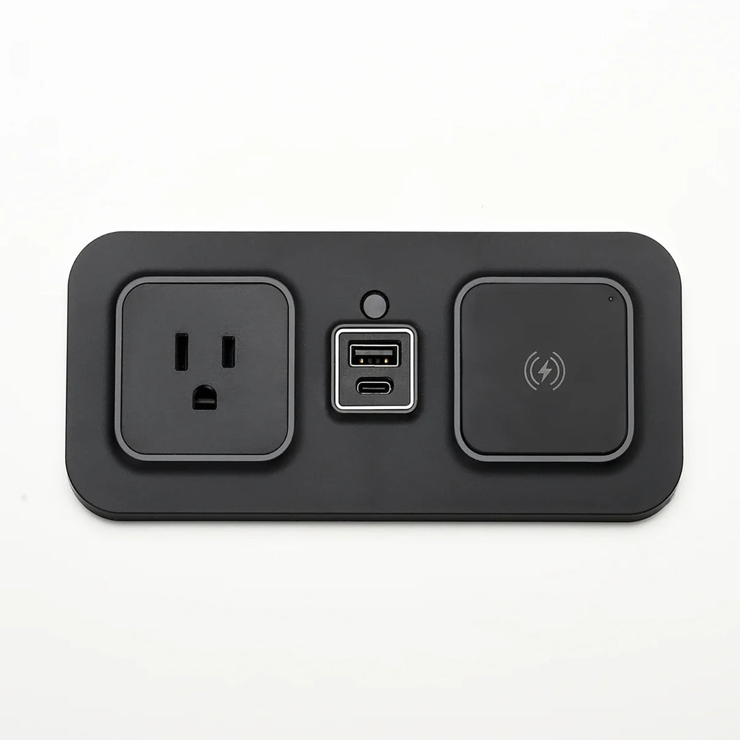 Brandstand BPEMD2P CubieMod Pro Recessed Flush Mount Wireless Charging Power Strip with Outlets and USB Ports 1-Year Warranty